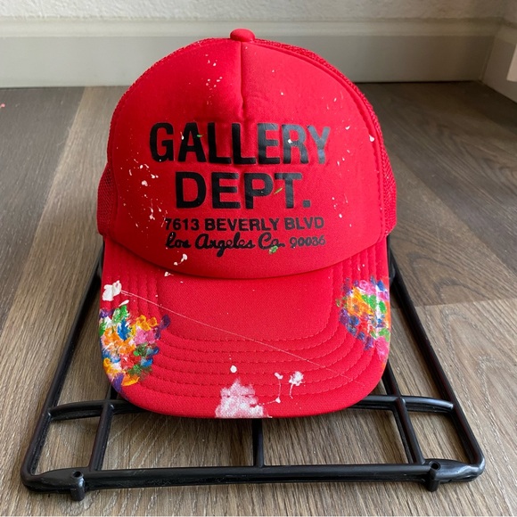Gallery Dept Vibrant Red Hat with Artistic Splatter